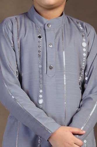 Image of Fashion Dream Boys Cotton Blend Geometric Kurta Payjama Set| Ethnic Set