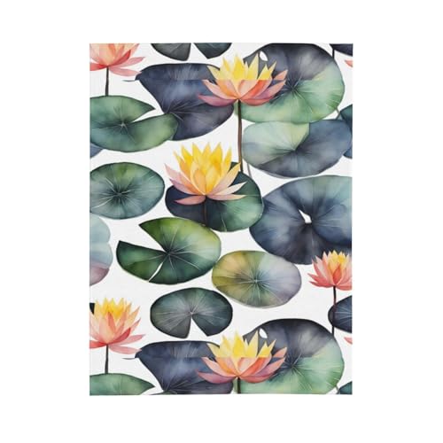 Coussinets de lys noirs plaid doux couverture lit et canapé
