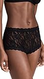 hanky panky Women's Signature Lace High Rise Boy Shorts, Black, L