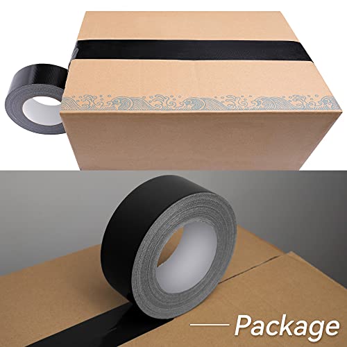 Image of Reniteco Black Duct Tape- 2 inches x 45 Yards, Waterproof & All-Weather, No Residue, UV Resistant, Heavy Duty for Car, Home & Outdoor Repairs, 1 Roll