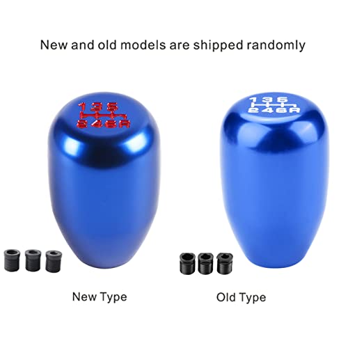 Image of Dweekiy Gear Shift Knob,Car Universal Modification Manual Knob Gear Shift Head Shifter 6 Speed(Blue)