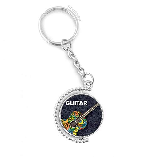 Llavero de guitarra DIYthinker, un detalle musical con anillo giratorio Pilgrim