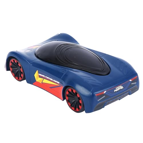 Image of SKOODLE Marvel Pull-Back Hyper Car for Kids - Captain Marvel Edition, Marvel Inspired Toy Cars with Sturdy and Long-Lasting Construction, Enhances Motor Skills and Fun Vehicle Toy for Gifting - Blue