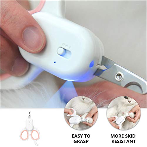Cortador de unhas Balacoo para gatos com luz de LED Detector de urina para animais de estimação, fer