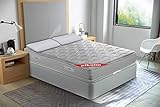 PIKOLIN - Pack Descanso Colchón Viscoelástico Espuma HR + Canapé Base Abatible de Madera y Almohada de Visco | Montaje + Retirada Usado Incluido | 135x190 | Blanco