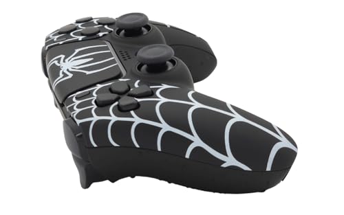 Image of Sage Controllers PRO+ Controller compatible with PS5 Console & PC | Custommade Wireless P.S5Gaming Controller with 4 Back Paddles, Clicky Triggers & Bumpers | Glow in the dark - SpiderMn theme | Professional gaming controller (Pro+ with Hall Effect TMR)