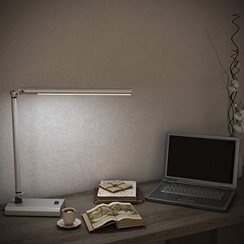 Lavish Home Contemporary Led Desk Lamp, Silver (26") #TOP4