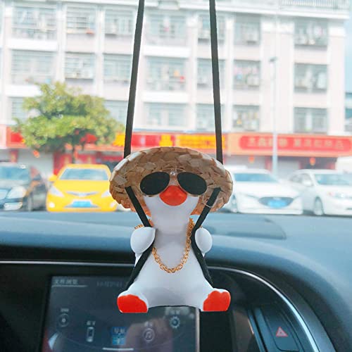 JINYISI Pendentif de voiture pour intérieur de voiture, canard de swing, décoration de voiture, rétroviseur, accessoire de voiture, accessoire de voiture pour homme et femme, décoration intérieure Cover