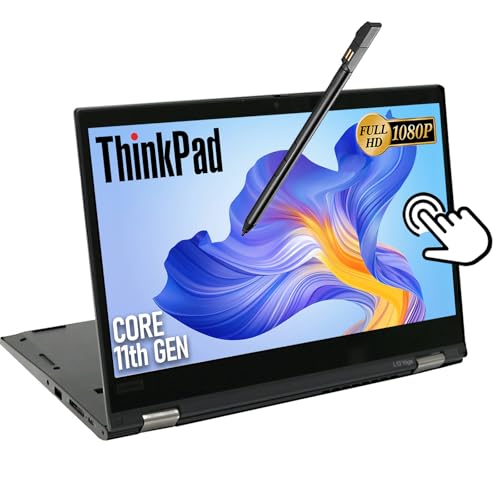 Lenovo ThinkPad L13 Yoga Gen2 2-in-1 Laptop, 13.3' FHD IPS Touchscreen Notebook with Stylus Pen, 11th Gen Intel Core i5-1135G7, 16GB DDR4 RAM 256GB SSD, Fingerprint, Windows 11 Pro(Renewed)