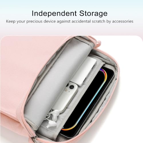Image of TiMOVO 13 Inch Tablet Sleeve with Shoulder Strap, Pink | Fits iPad Air 13 inch, iPad Pro 13 inch /12.9 inch, Surface Pro 12, Galaxy Tab S10 Plus /FE+, Remarkable Paper Pro 11.8 inch