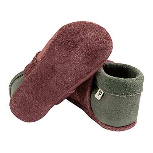 Pantolinos Krabbelschuhe Tiere aus Ökoleder Made in Germany Lauflernschuhe als Geschenk für Jungen & Mädchen Babyschuhe aus Leder weiche Lederpuschen Schlupfschuhe Hausschuhe - Image 5