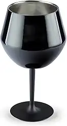 Taça Térmica de Alumínio Inox 410ml – Mantém Bebidas Geladas por Mais Tempo, Design Moderno e Sofisticado – Ideal para Cerveja, Drinks e Vinho (Preto)