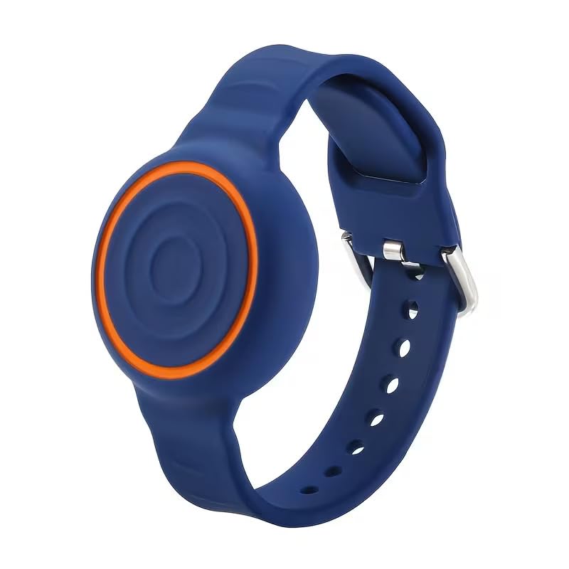 iCare Tracker Wristband Holder, Silicone Protective Wrist Strap Case, Adjustable Bracelet for Men, Women & Kids (Dark Blue)-image-15