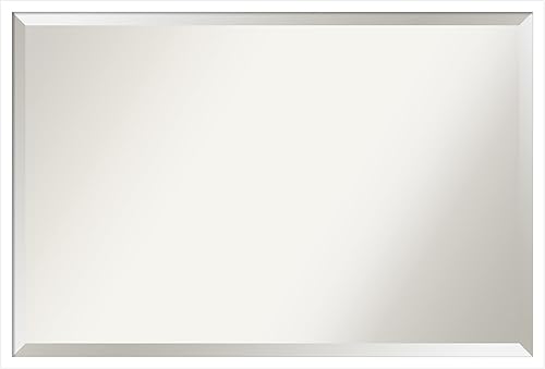 Miniatura 1 de Amanti Art Espejo de baño de madera, espejo de pared blanco Svelte para usar como espejo de tocador de baño sobre fregadero (25.25 x 37.25