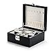 Wnota schmuckkästchen Schmuckschatulle for Frauen, 2-Lagen Schmuck Organizer Display Case mit Reisefächer Schmuck Aufbewahrung Geschenk for Mädchen Mutter schmuckbox (Color : C)