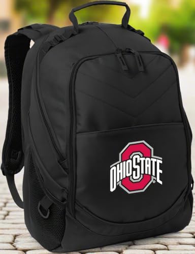 Image of Broad Bay OSU Backpack | Official Ohio State Buckeyes Logo, Padded Laptop Computer Section, Premium 600 Denier Nylon Fabric,