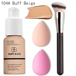 All in One Makeup Kit for Women Full Kit – 12 Color Shimmer Eyeshadow Palette, Buff Beige Foundation, Liquid Lipsticks, Face Primer, Brow Soap, Winged Eyeliner Stamp, Makeup Brush & Sponges Gift Set - Image 3