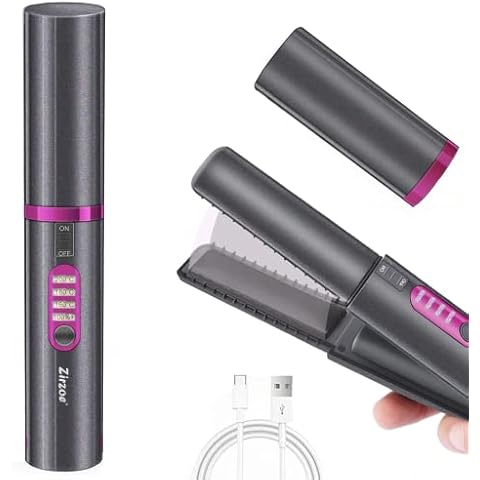Plancha y Rizador de pelo inalámbrico Zirzoe 2 en 1 Cover
