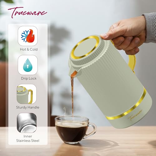 Image of Trueware Marvel 1200 Insulated Flask - 1000 Ml | PU Insulated Inner Stainless Steel Hot & Cold Flask, BPA Free, Leak Proof, Ideal for Tea, Coffee, Water, Hot Beverages