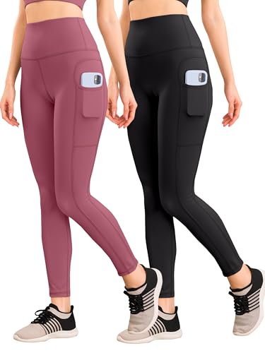 Image of Yoga Pant for Womens High Wasit Tights with Side Pocket Slim Fit Gym wear Running Sports wear Leggings Stretchable Combo Pack of 2