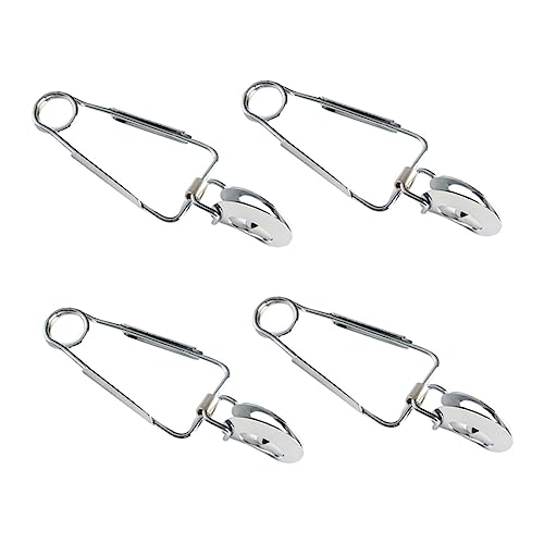 ABOOFAN 4pcs Stainless Steel Snail Escargot Food Tongs Restaurant Serving Utensils for BBQ Kitchen Use