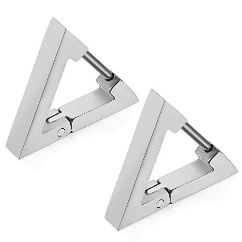 Clous d'oreilles triangle Flongo, le cadeau fantaisie idéal pour homme et femme