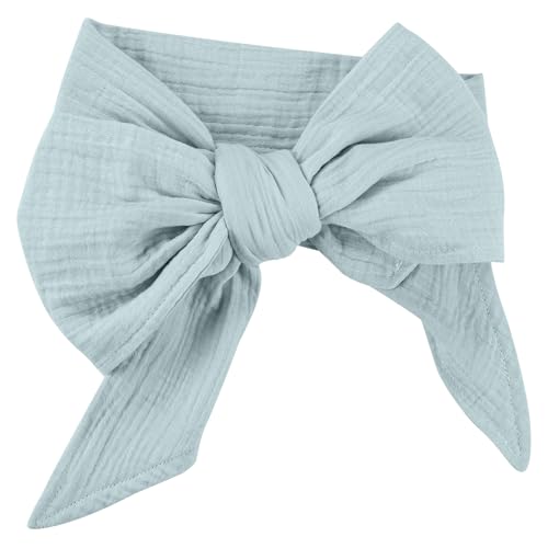 Image of Newborn Swaddle Sash, Soft Muslin Bow Decorative Strap for Swaddles, Adorable Maternity Bow Sash, 70x5.5 Inch, Blue