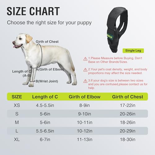 Image of Dog Elbow Brace for Dogs, Front Leg Elbow & Shoulder Support for Osteoarthritis, Arthritis, Calluses & Pressure Sores, Prevent Licking Wounds, Left Leg Size L