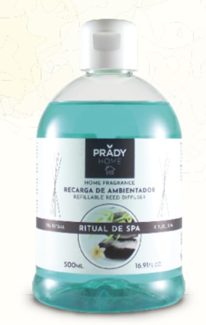 Prady – Home Fragrance Refillable Ritual de Spa – Recambio ambientador hogar 500 ml – Aroma relajante & sofisticado para un ambiente de bienestar