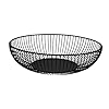 DIYEAH Black Wire Fruit Basket Bowl for Kitchen Countertop Breathable Round Fruit Holder with Multi-use Storage Snacks Vegetables Washable Decorative Potpourri Dish for Home and Party