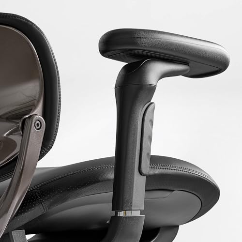 EUREKA ERGONOMIC Executive Office Chair, High Back Office Chair with Lumbar Support, Silicone Leather Executive Desk Chair Comfy Computer Chair with Headrest for Home Office, Black - Image 6