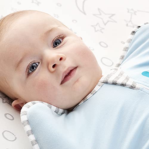 Image of Love To Dream Swaddle UP, Baby Sleep Sack, Twin Zipper For Easy Diaper Changes, Arms UP Position, Hip-Healthy, Lightweight & Breathable, Sleeping Bag, Moderates Ideal Temps, 1-3 M, Olive Stars & Moon