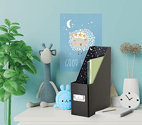 Snap-N-Store Arquivo de armazenamento de revista infantil, 31 x 9,88 x 24 cm, preto/espaço, pacote c