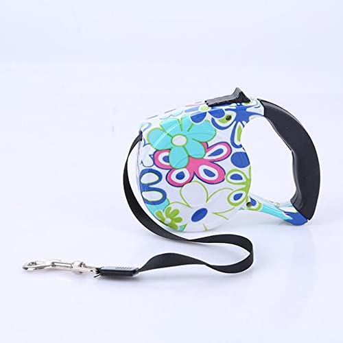 BLANAN 小型犬 猫 ペット リード 格納式 犬用リード 11色 ファッション プリント 子犬 自動牽引ロープ ナイロン ウォーキングリーシュ(カラー: 5)