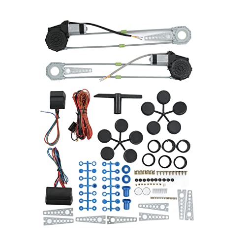 Image of Acouto Power Window Conversion Kit for 2 Door Pickup Truck Van SUV 12V Electric Power Window Roll Up Lifter Switch Conversion Kit Automotive Replacement Accessories