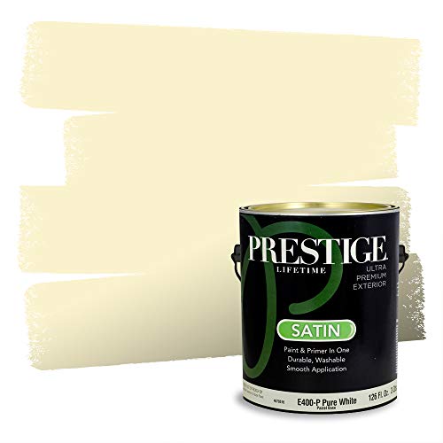 PRESTIGE Paints Exterior Paint and Primer In One, 1-Gallon, Satin, Comparable Match of Valspar* Summer Smile*