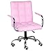 Xia&sgabelli Sedie da Ufficio con Ruote girevoli Sedie da Ufficio con Ruote ergonomiche Sedie per PC per Giocatori Adulti e Bambini con Braccia 3 Colori (Colore : Pink)