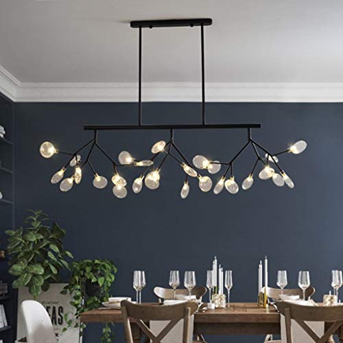 Chandelier LED 3 têtes rectangulaire noir pour supprimer les zones d'ombre