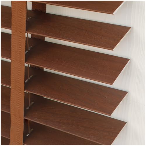 Listado de Venecianas , tabla con los diez mejores. 40 Persianas Venecianas De Madera, 60cm 70cm 80cm 90cm 100cm 110cm 120cm 140cm 150cm Cortinas venecianas - Lamas De 5cm, para Ventanas/Puertas/Balcones Estores Privacidad(Dark Brown)