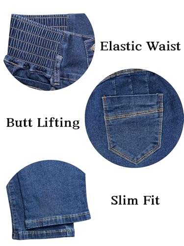 Colombian Jeans Women Butt Lifting Elastic Waist High Waisted Jeans Tummy Control Stretchy Skinny Pants3