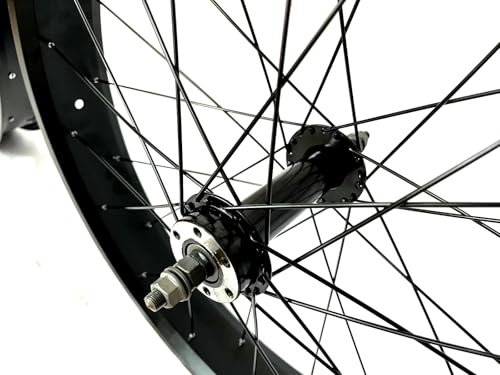 26\" x 4.0 Fat Tire Bike Rim/Bicycle Wheel Set Heavy Duty 12 Gauge Spokes Wheel Black/Single and Rotary Flywheel 7/8/9s Bicycle Rim Beach Cruiser Bike (Disc Brake) - Thumbnail 5