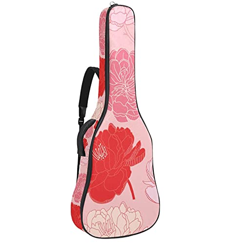 Housse guitare électrique pivoine pour vos déplacements en musique et répétitions