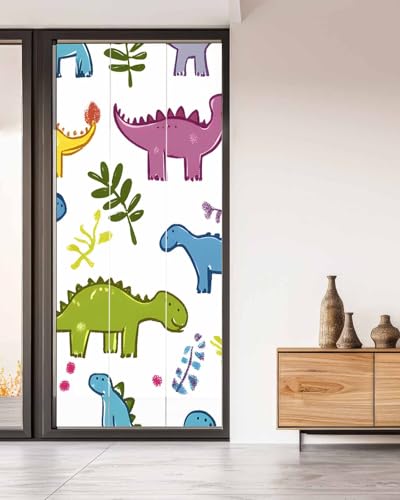 Película para ventana privacidad con diseño dinosaurio 35.4x78.7 pulgadas miniatura 1