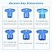 Hibbent 12 Pcs Faucet Aerator with 6 Pcs Faucet Aerator Key Removal Wrench Tool, Aerators Replacement Inserts for Sink M16.5 18.5 21.5 24 mm Tap Aerators Flow Restrictor
