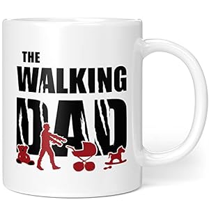 Papa cadeau-idee | Walking Dad | vader cadeau mok voor geboorte baby vaderdag verjaardag (330 ml)