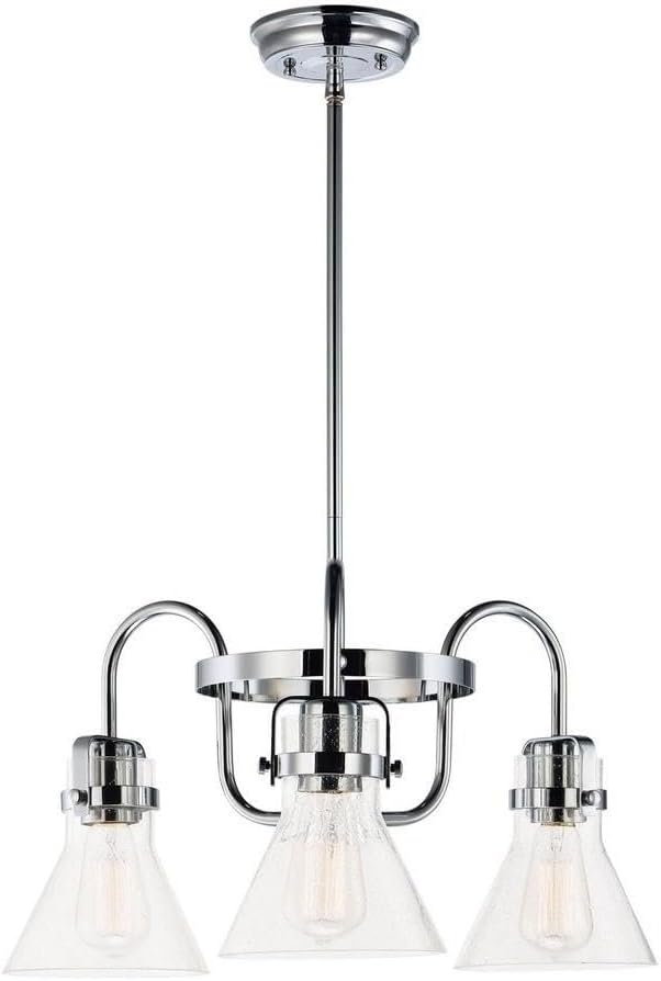Maxim Seafarer - 18W 3 LED Chandelier with Bulb in Traditional Style-10.75 Inches Tall and 21.5 Inches Wide-Polished Chrome Fi