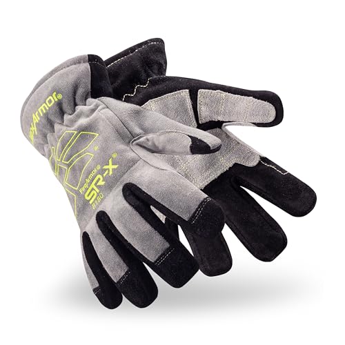 HexArmor FireArmor SR-X 8180 Firefighting Gloves, Structural, NFPA 1971:2018 Certified, Nomex & Kevlar, Flame-Resistant