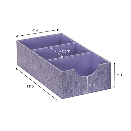 Image of Household Essentials Iris-Colored Cardboard Trays with PP Accents, Set of 2