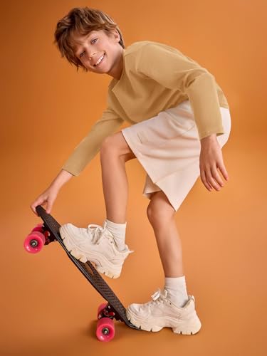 Image of Haloumoning Kids Boys Long Sleeve Crewneck T-Shirts Tee Tops 5-14 Years