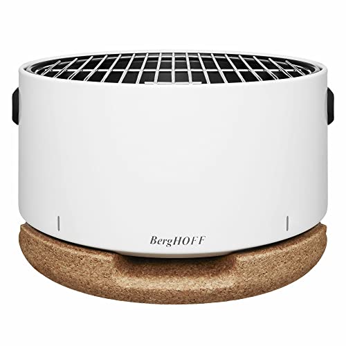 Enders® 1363 Aurora raucharmer Tischgrill, mobiler Holzkohle-Grill, kleiner Grill, rauchfreier Tischgrill, Balkon-Grill, Picknick-Grill, Camping-Grill, Grill mit Belüftung, taupe